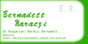 bernadett maraczi business card