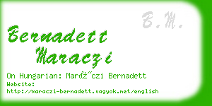 bernadett maraczi business card